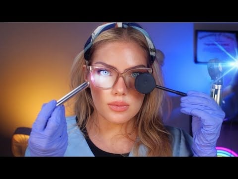 ASMR 100+ min Night Nurse Otoscope Up Close Ear to Ear Whispers: Feel the Binaural Tingles, Sleep