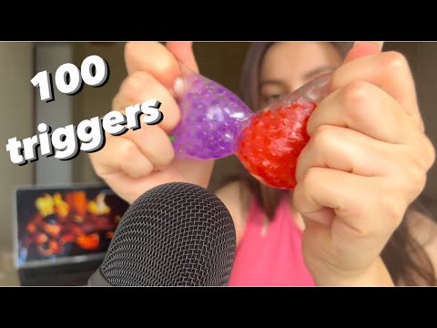 Asmr 100 triggers in 1 minute