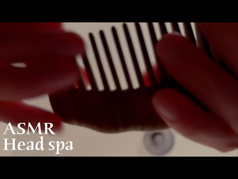 ASMR 🌙 Head spa - POV hair massaging and brushing (no talking)