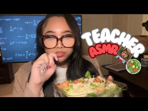 ASMR* Sub left a BAD note📝 and your teacher didn’t get to eat her salad🥗…
