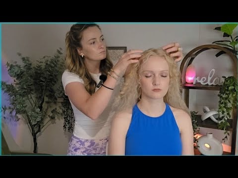 ASMR Most Relaxing Hairplay & Shoulder Scratching | Ice Globes, Head Massage 