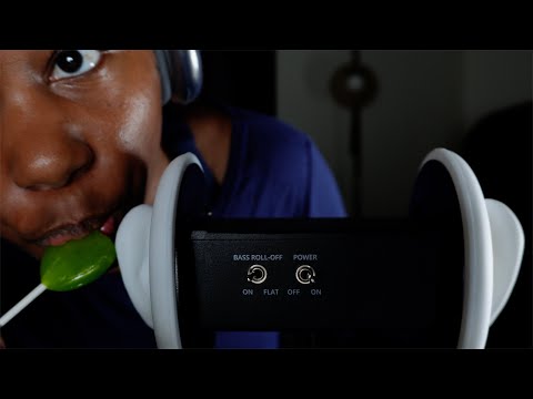 ASMR Green Apple Lollipop Sounds | 3Dio Microphone