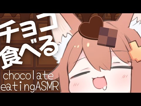 【咀嚼音ASMR】チョコ🍫食べる＆おなかの音 板チョコ,ブラックサンダー,パイの実,トッポ eating sound/chocolate