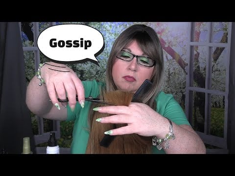 ASMR Hair Salon Roleplay (Wet Haircut, Hair Straightening, Gossip, Spray) Real Hairdresser Vibes