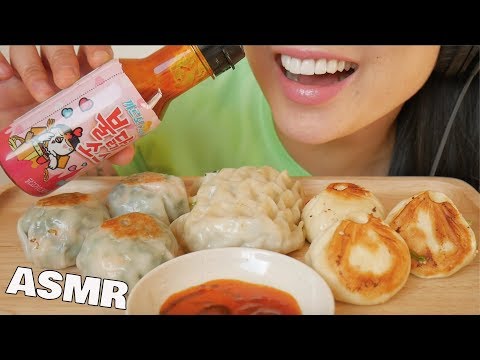 ASMR CARBONARA FIRE SAUCE + DUMPLINGS (EATING SOUNDS) NO TALKING | SAS-ASMR