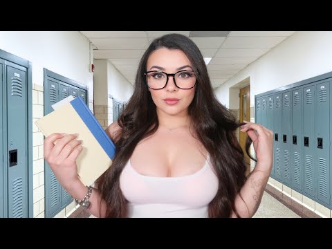 ASMR Popular Girl Needs To Pass The Class School Roleplay🍎👨 🏫