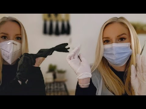 ASMR Good vs Bad Dentist ~ Dental Roleplay /  upclose face touching | soft spoken | gloves & mask