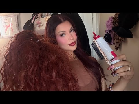 ASMR Snatched High Ponytail 🎀 Slick Back & Hair Extension Styling - Bestie Roleplay