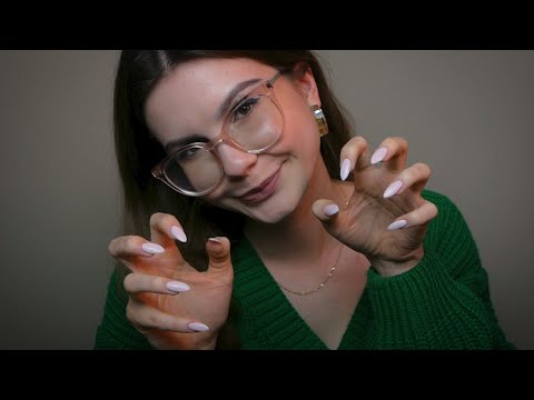 ASMR | long nail triggers • wyzwalacze z długimi paznokciami | tracing, tapping, counting