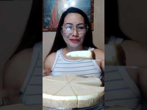 EATING WHOLE SLICE OF CHEESE CAKE #mukbang #shortsfeed #everyone #food #viral #foodie #asmr #funny
