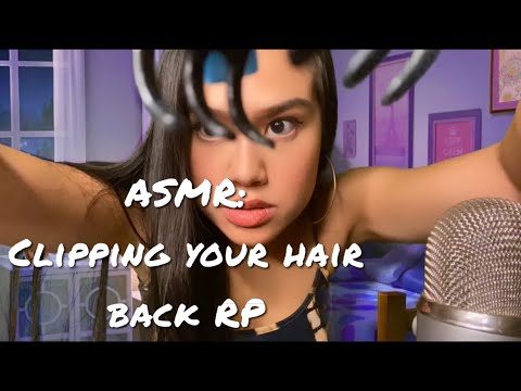 ASMR: Clipping Your Hair Roleplay 😴 | Whispering  | Gum Chewing | ASMR Whisper | Hair Brushing