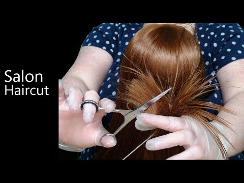 ASMR Real Haircut (Gloves, Hair Brushing, Hair Play, Spray, Whispering) Hair Salon Roleplay