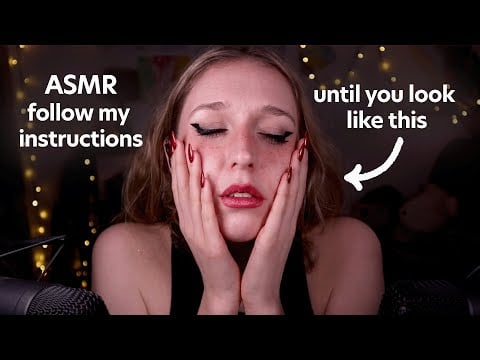 ASMR follow my instructions & mirrored touches (face touching, scalp & shoulder massage)