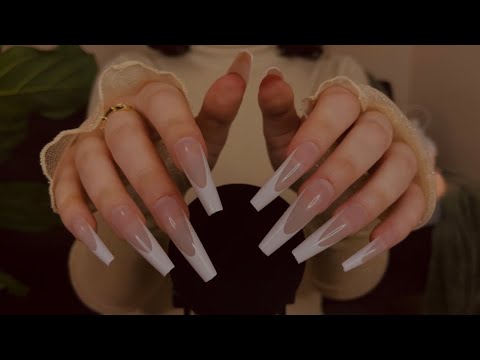 👂ear to ear 🎧 tappy scratchy asmr #6 (extra long nails) (no talking)