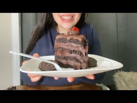 CHOCOLATE CAKE AND OREO ASMR *NO TALKING*