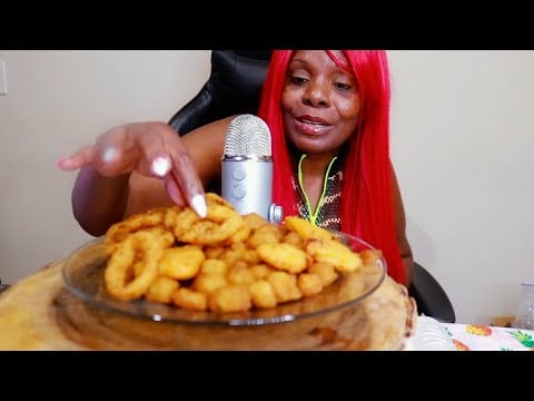 Fried Mac And Cheese ASMR Eating Sounds