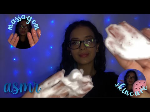 ASMR - CUIDANDO DE VOCÊ | ATENÇÃO PESSOAL 💫 (skincare, penteando cabelo, massagem)