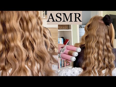 ASMR | Cute mermaid waves 🧜🏼‍♀️ hair styling, hair brushing, hair play, spraying, relax, no talking