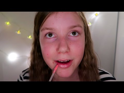 ASMR: lipgloss application and kisses~whispering