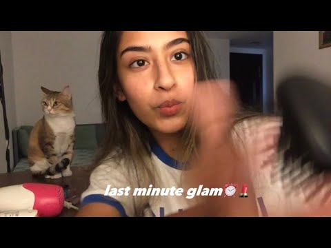 Getting you ready FAST | Hair and Makeup ASMR