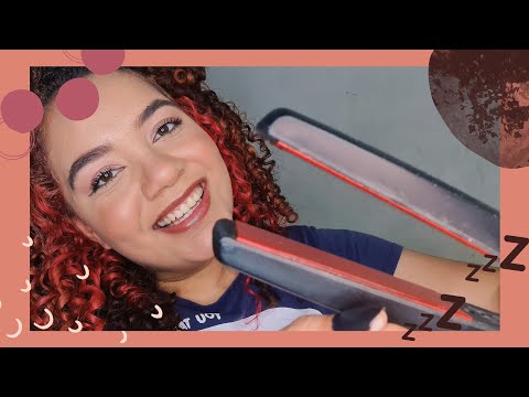 ASMR: HIDRATANDO E PASSANDO CHAPINHA NO SEU CABELO 💖💖