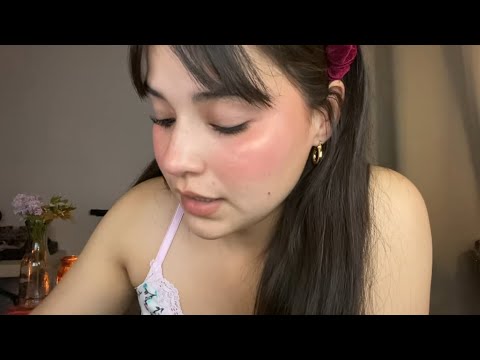 ASMR improvisado/casero maquillándome  (sin 🎙️)