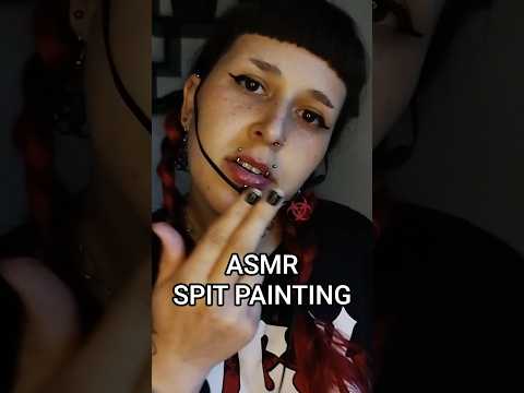 TE MAQUIANDO COM SPIT PAINTING #asmr #tingles #relaxing #relax #gothgirl #goth