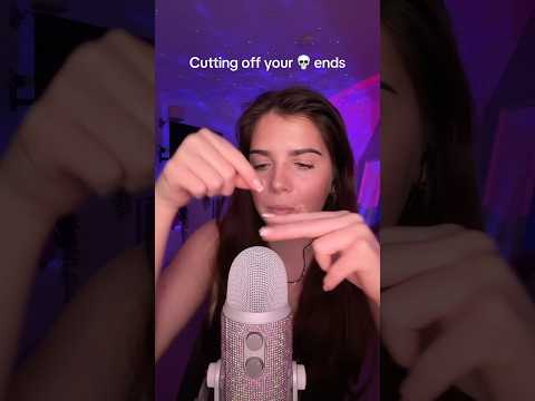 Cutting off your 💀 ends  #asmr #relax #visualtingle #asmrsleep #whispers #tingles #haircutting
