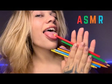 ASMR FAST Teste de Intuição e Desafio das Cores | lens licking + spit paiting + personal attention