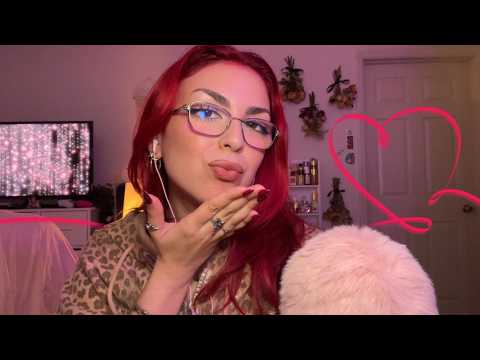 ASMR ☆ gentle but fast personal attention - kisses, inaudible whispering, visuals, mouth sounds+