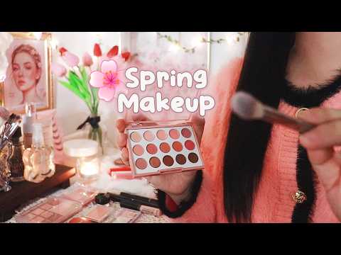 ASMR Soft Spring Makeup🌸 (Soirée Look) | Makeup Artist Roleplay