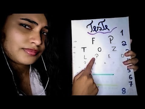 ASMR ROLEPLAY | EXAME DE VISTA "Teste Rápido E Simples".