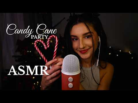 Sticky ASMR 🎅 Enjoying a Christmas Candy Cane
