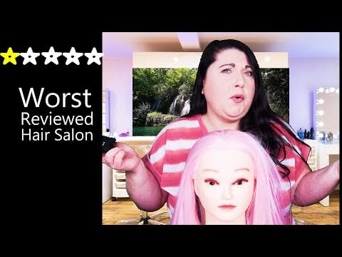 ASMR Worst Reviewed Hair Salon Roleplay (Hair Straightening, Brushing,  Whisper, B*tchy, Rude)