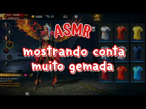 asmr free fire | mostrando conta *MUITO* gemada parte 2 (+ de R$8000)