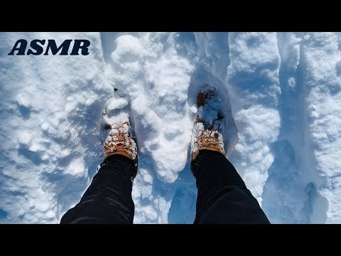 Walking on Snow ASMR great for background sounds / studying, sleeping, gaming / no talking