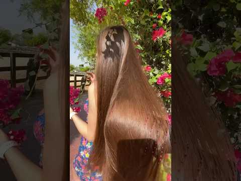 Beautiful long hair on the sun #longhair #silkyhair #ingashasmr