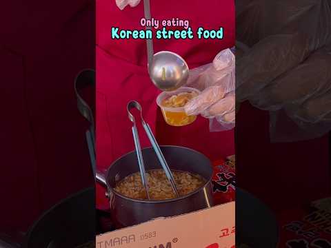 Only eating Korean street food for a full day #food #eating #mukbang #korea #ramen