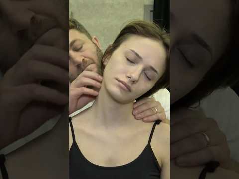 Deep Peace Chest, Belly, Foot, Head Massage And Cracks For Lady #shorts #asmr #massage #sleep #relax
