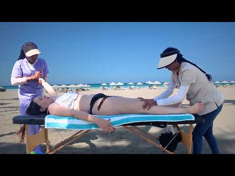 Masaje callejero en una playa de VENEZUELA 💆🏻‍♀️🇻🇪 *Isla de Margarita*