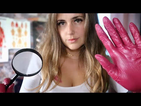 ASMR Medical Gloves Exam | Ich untersuche dich (Scalp & Face Exam & Massage) Roleplay deutsch/german