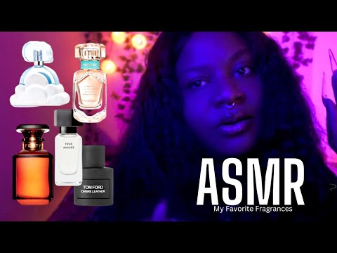 ASMR Very Chatty | perfume + fragrance collection✨ + glass tapping + while it rains| must haves