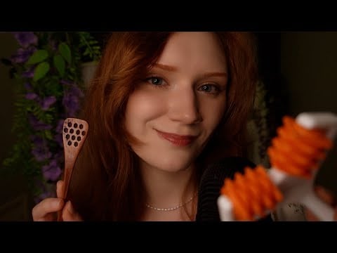ASMR😴 Inaudible whisper, Spit painting, Spider web, X marks the spot, Coconut rain  🌙