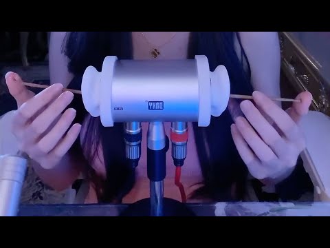 Tingly Ear Cleaning ASMR with Goose Feather, Powder Puff & Soft Brushing Sounds / 2Hr (No Talking)