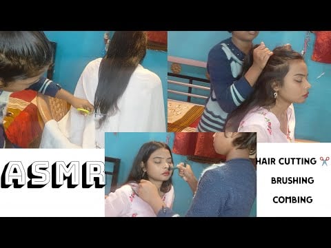 Soothing Haircut, Gentle Brushing & Relaxing ASMR ✂️💆‍♀️slow movements, and stress-free vibes ✨