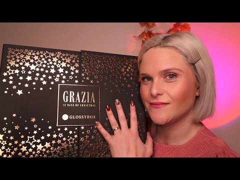 Grazia Glossybox Advent Calendar 2021 Unboxing ASMR Style