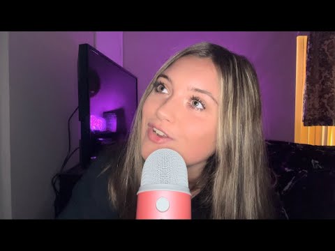 ASMR | breathy, anticipatory whispers/stuttering/repeating words + hand movements