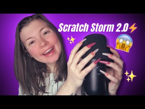 ASMR Fast and Aggressive Mic Scratching With Super Long Nails