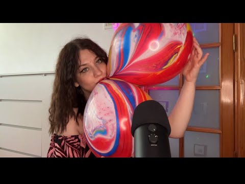 Balloon Asmr | Spit Painting, Squeaky Sounds | Popping Balloons 🎈