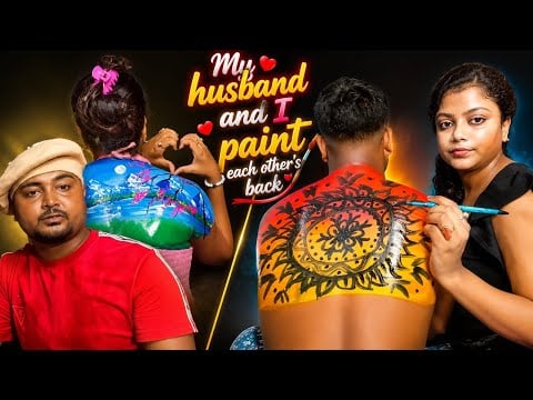 ASMR My Husband & I Paint Each Other’s Backs 🎨